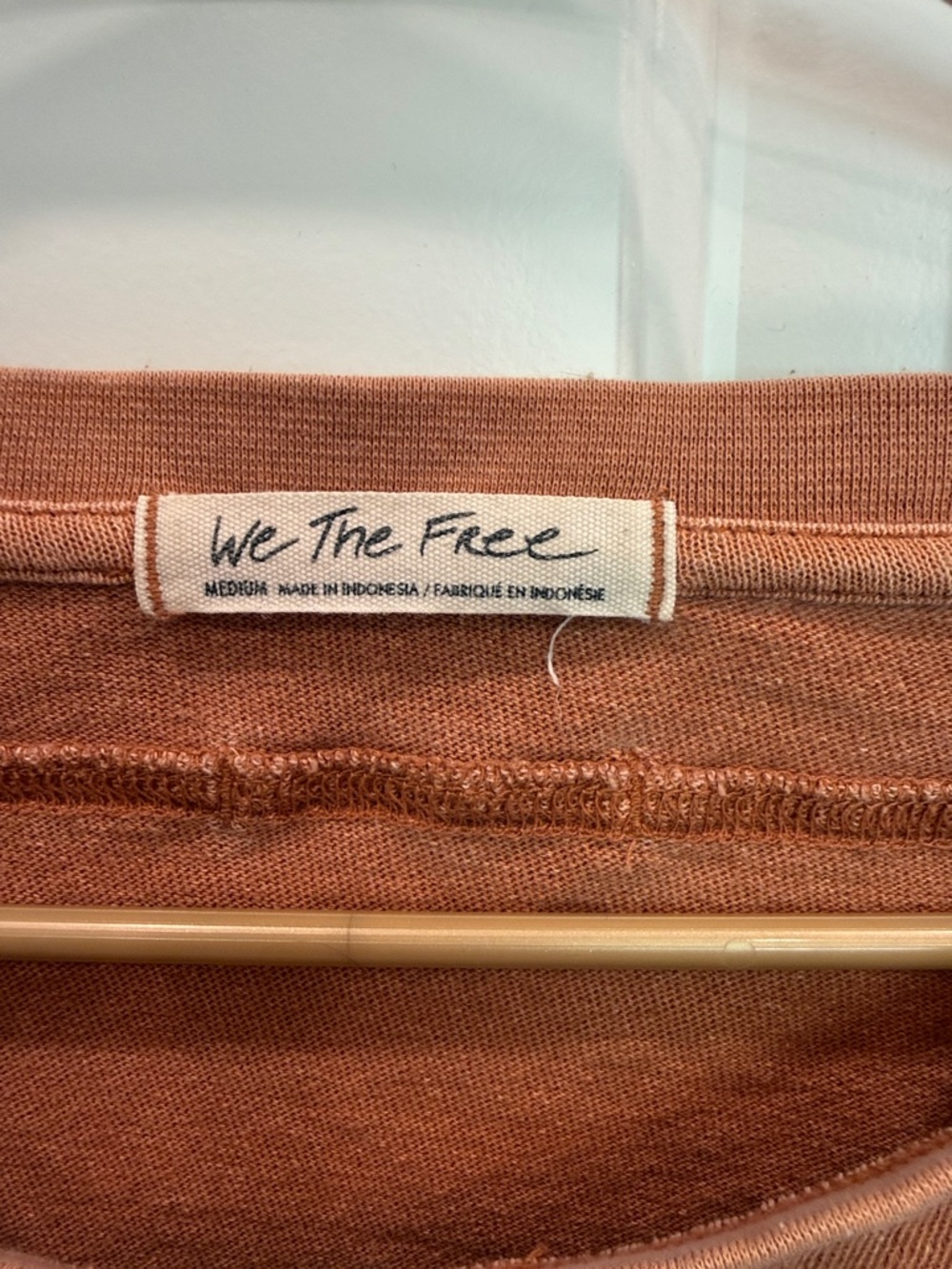We The Free Cropped Raw-Hem Sweatshirt in Rust - Picture 2 of 5